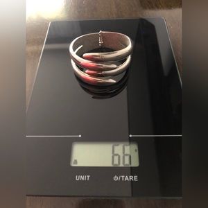 Vintage Sterling Silver 925 Hinged Claw Bracelet